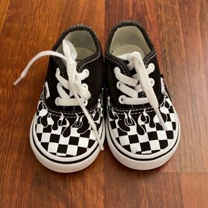 Toddler flame Vans size 4.5